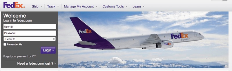 FedEx Logo Homepage Display